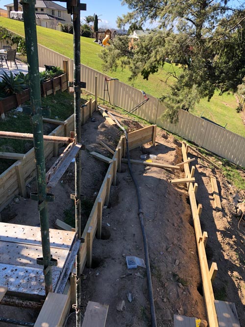 Retaining Wall Construction by Dombarton Construction Excavation Retaining Wall Construction by Dombarton Construction Excavation and Concreting